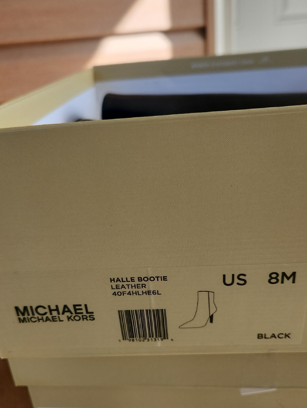 Michael Kors Black Pointed Toe Ankle Booties with Crystal Block Heel - Picture 2 of 4